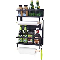 XIAPIA Organizador Especias Cocina Portarrollos Estante Lateral Nevera Soportes para Botes de Especias Multifuncional…